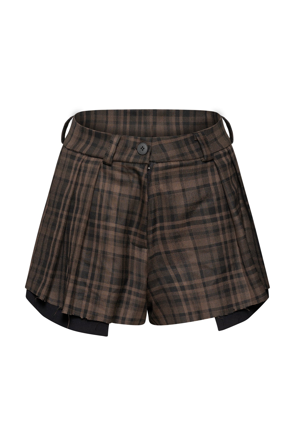Plaid Cinch Shorts
