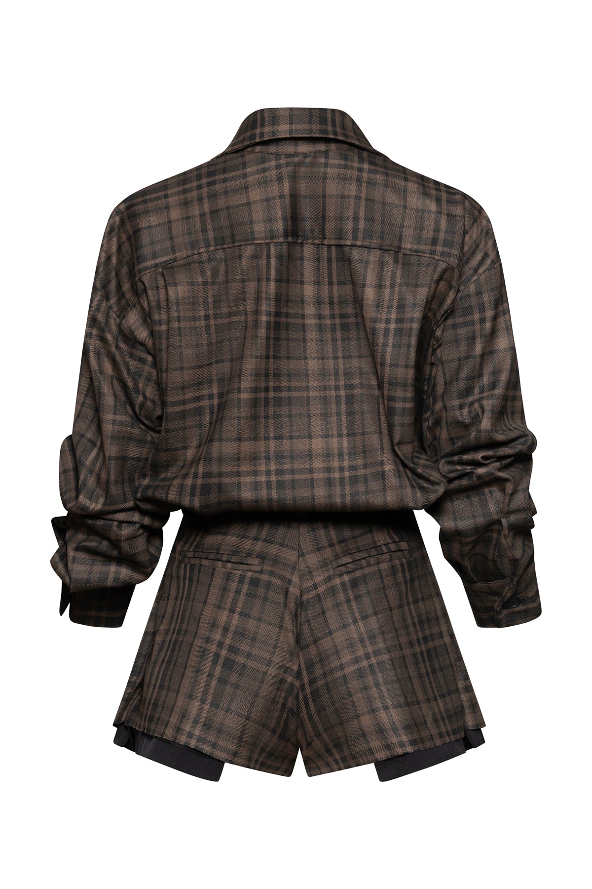 Plaid Cinch Shorts