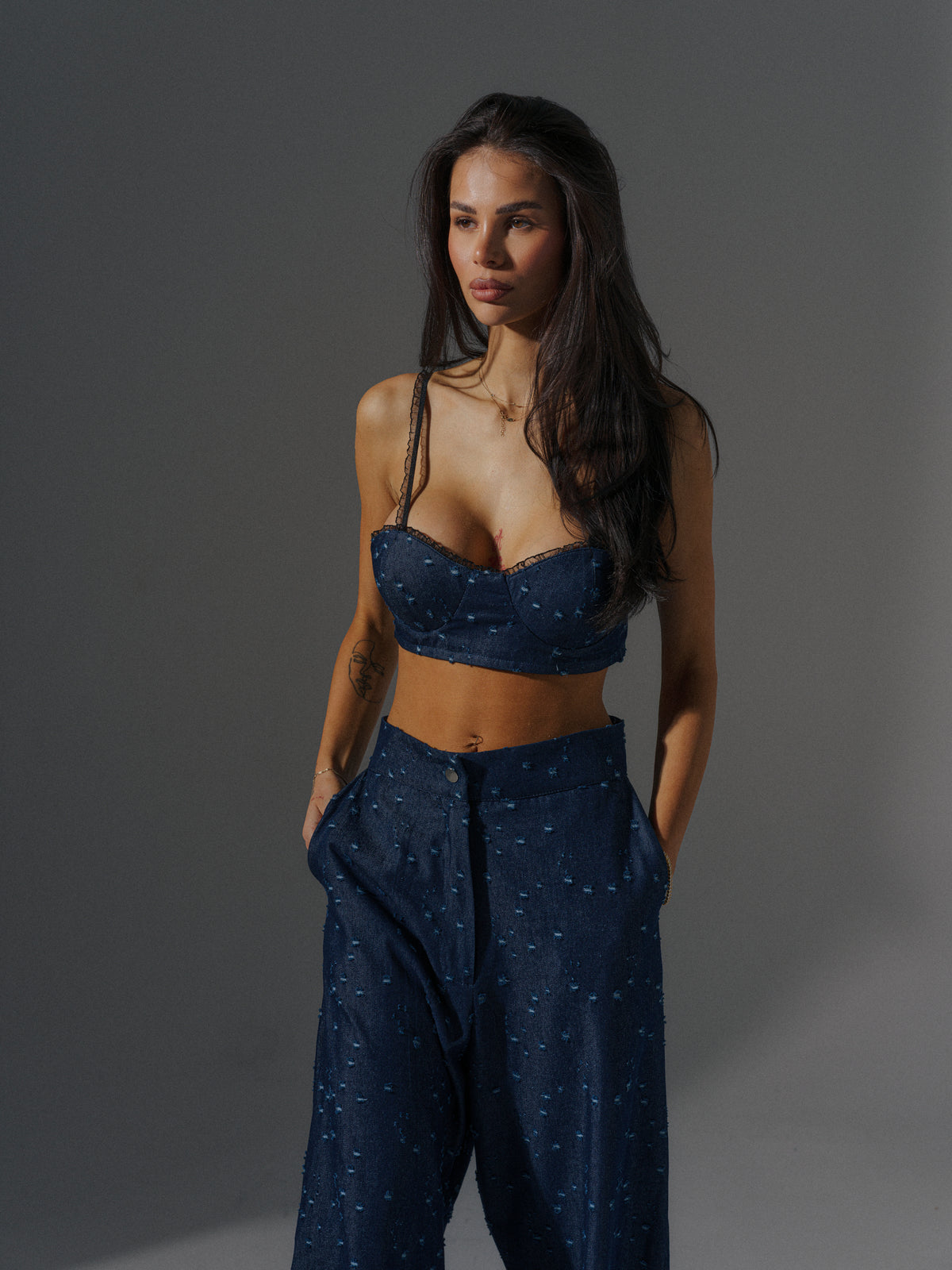 Lina Top In Denim