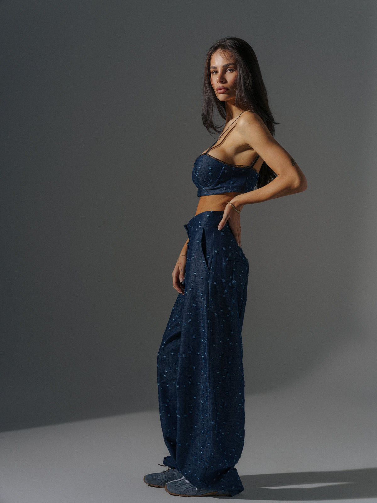 Lina Top In Denim