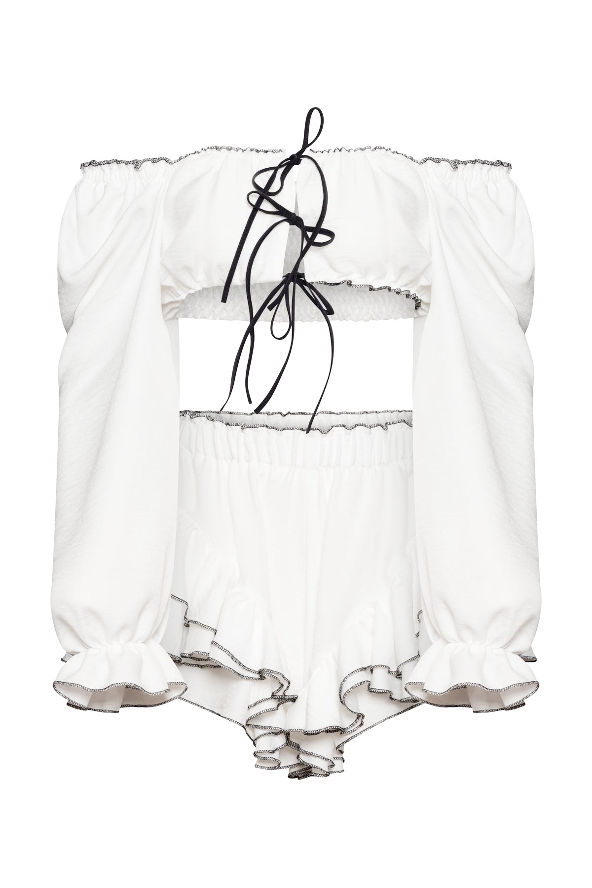 Vally short In White
