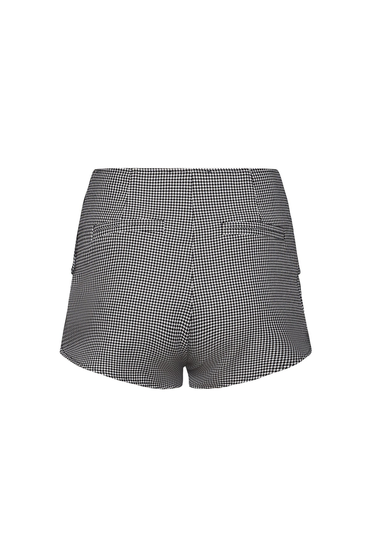 Emma Shorts In Black and White Houndstooth