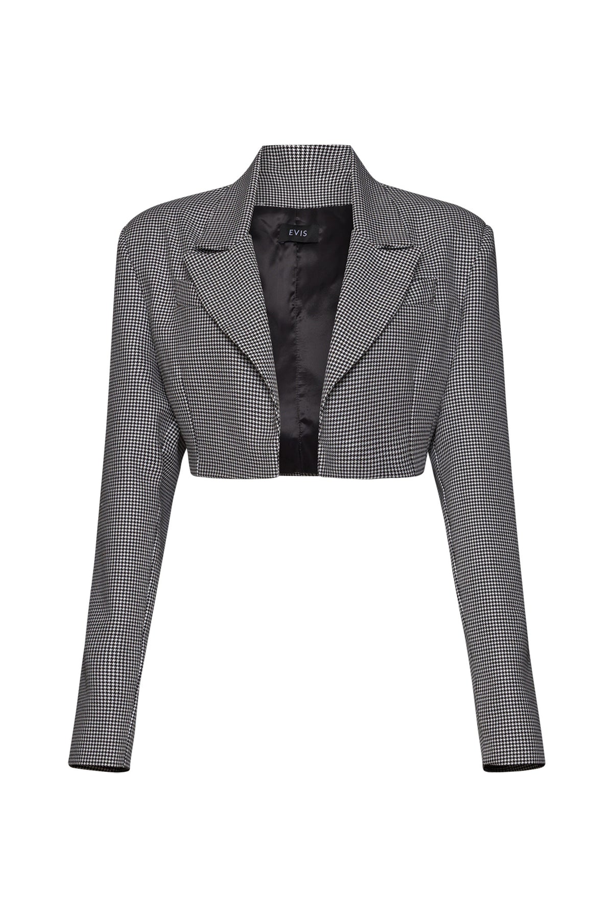 Emma Blazer In Black and White Houndstooth