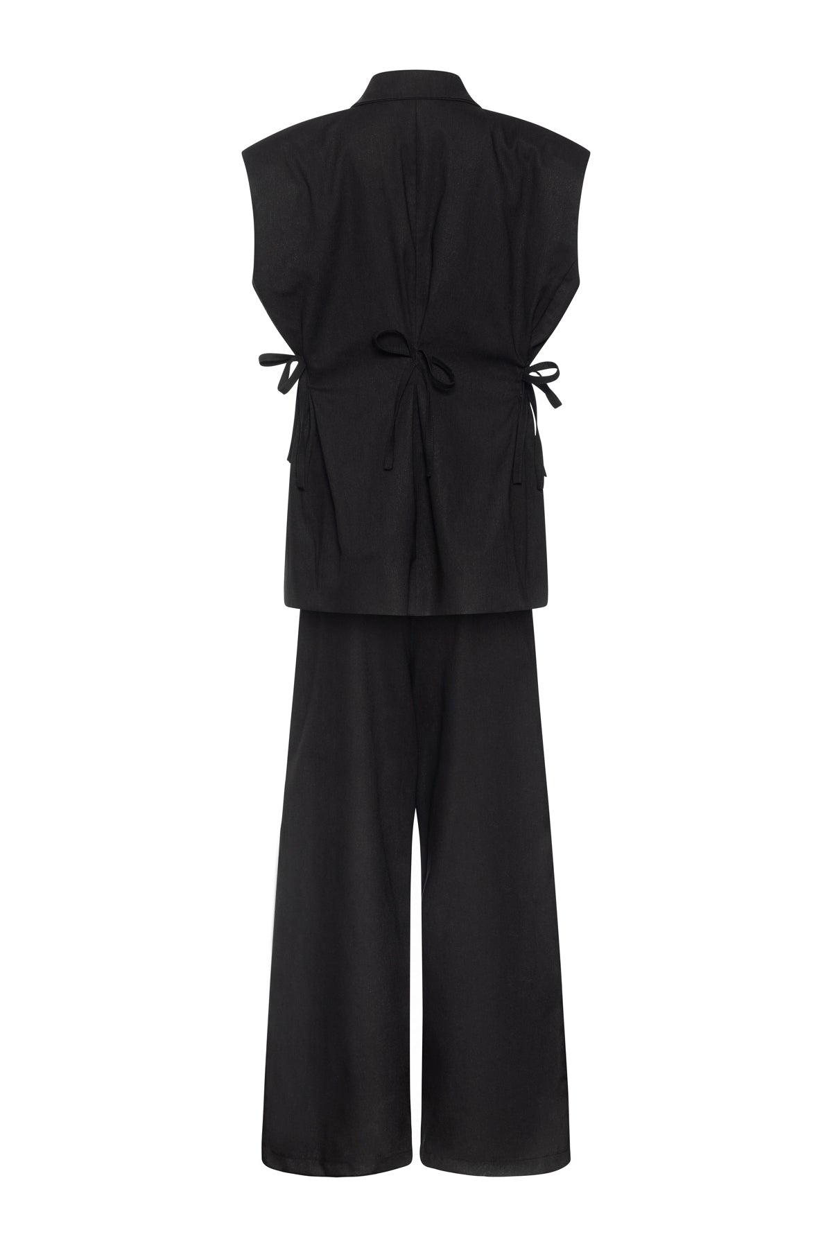 Rossi Ribbon Vest In Black