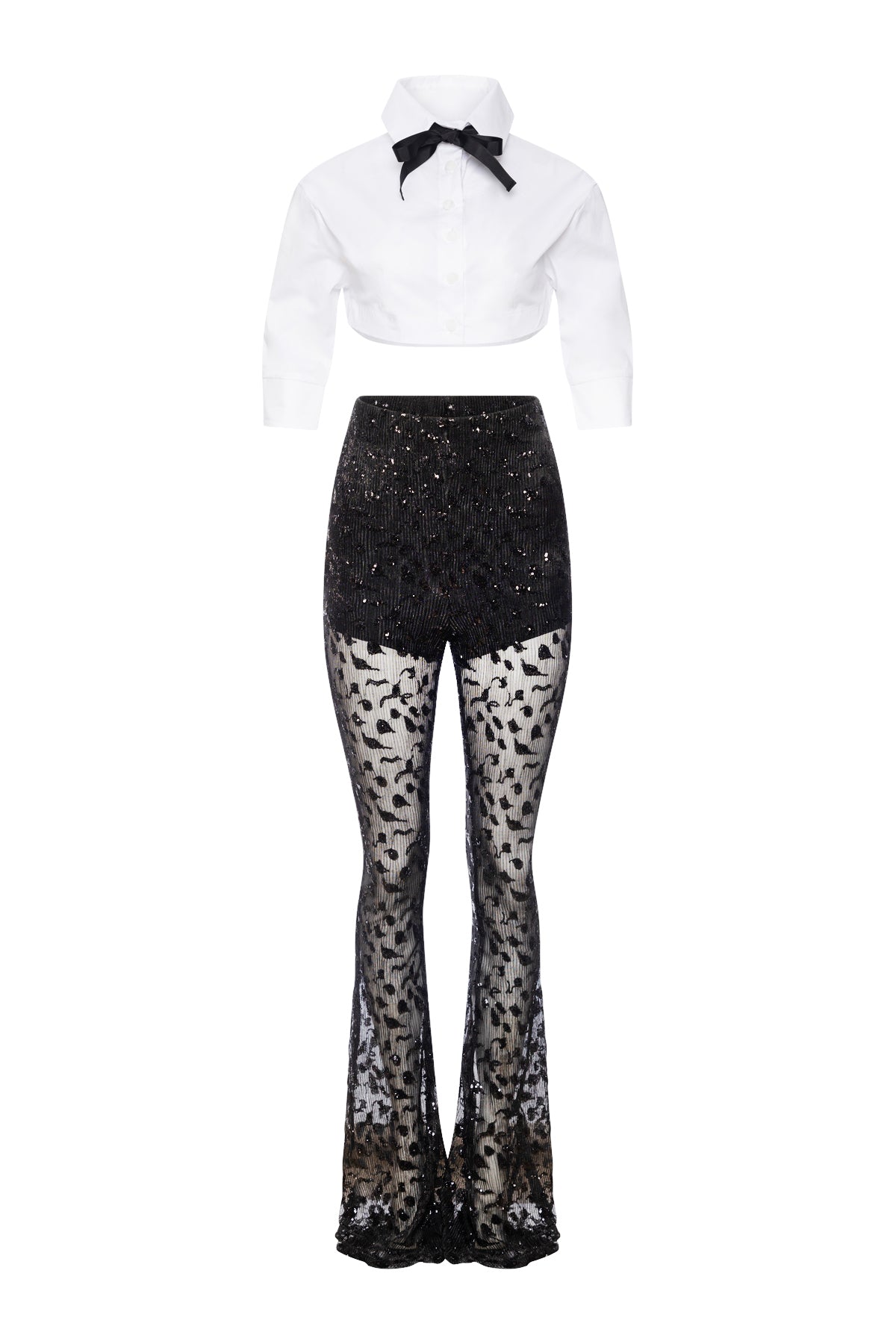 BLACK RIBBON SHIRT