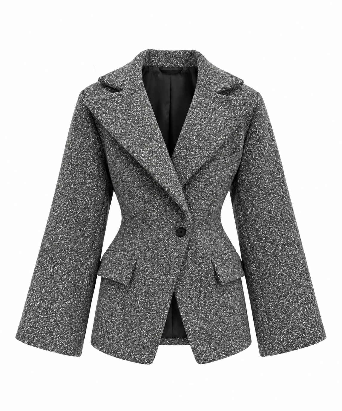 Rosie Wool Blazer In Grey